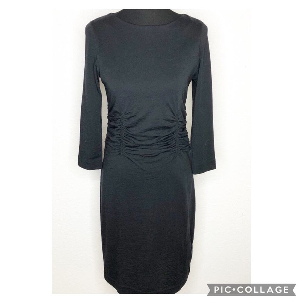 La Via 18 black wool blend sheath dress size IT M or US Small